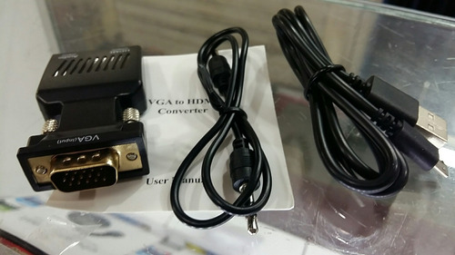 (frete $10) Conversor Adaptador Entr Vga Macho Sai Hdmi Fem