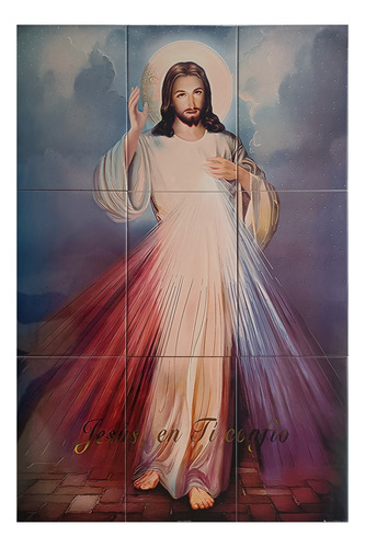 Divina Misericordia Imagen 60x90cm En Azulejos  Exteriores
