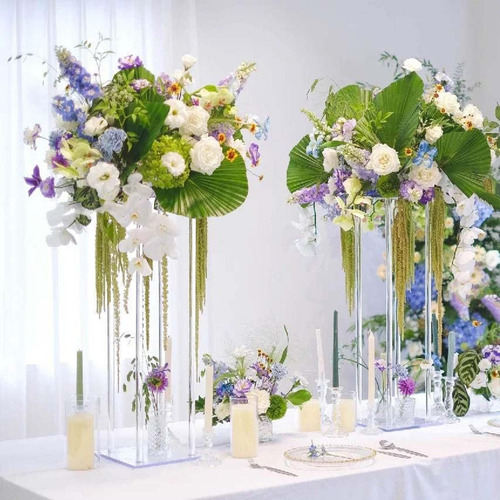 Soporte De Flores De Acrílico, 25x25x100cm Cuadrado