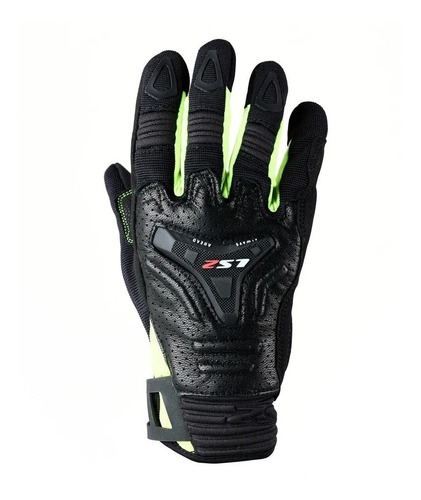 Imagen 4 de 8 de Guantes Moto Cortos Ls2 All Terrain Negro Amarillo