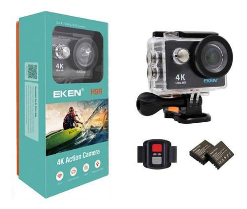 Camara Deportiva H9r Original Logo Eken 4k 25fps ,2 Baterías