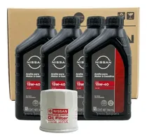 Comprar Kit Lubricacion Aceite Filtro Original Nissan 15w40 4 Litros