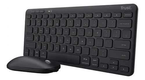 Combo Trust Lyra Teclado Y Mouse Wireless Bt Recargable Ct Color del mouse Gris oscuro Color del teclado Gris oscuro