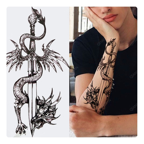 Tatuajes Temporal Adhesivo Para Brazo O Pierna Calavera