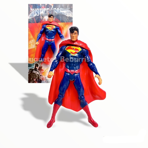 Excelente Muñeco Superman Articulado De 17 Cm De Altura