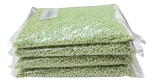 Medio Kilo Mostacillas Por Mayor Para Pulseras 2mm Verde Agua Nacarado