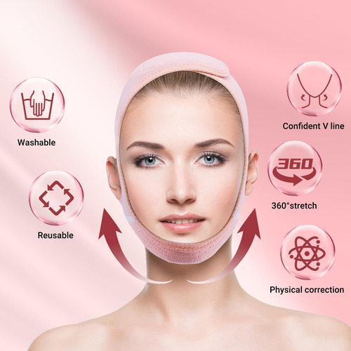 Mascarilla Elevadora Chin Strap V Line Juskaa, Reutilizable,