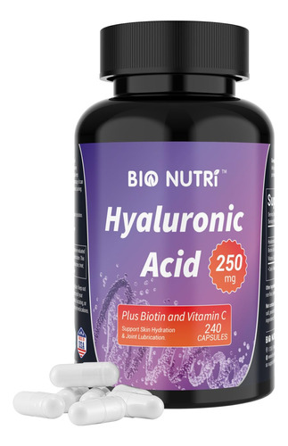 Bio Nutri Suplementos De Acido Hialuronico De 250 Mg | 240 C
