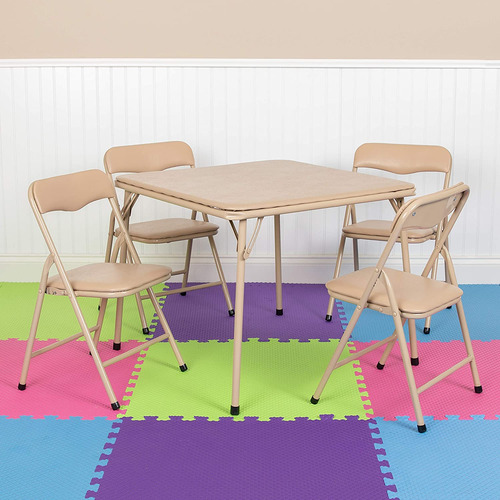 Flash Furniture Set De Mesa Infantil Plegable Y 4 Sillas Inf