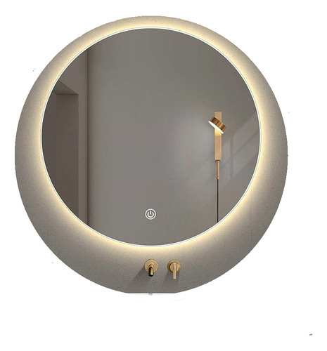 Espejo Circular Eclipse Luz Calida Touch 60cm Glass Park