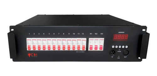 Rack Dimmer Digital 12 Canais Dmx 48.000w ' Cbi Iluminação