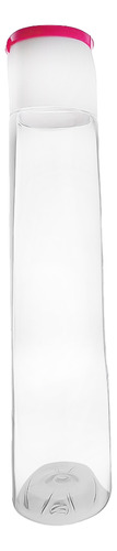 Botella Euro Silueta 400 Ml Con Tapa Bco/rosa X 10 Pz