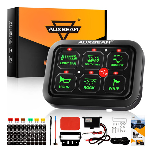 Auxbeam Panel De Interruptor Tactil Led De 6 Bandas, Sistema