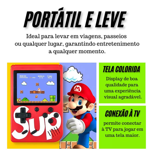 Vídeo Game Portátil 400 Jogos In 1 Mini Game Antigo Retrô Aleatória