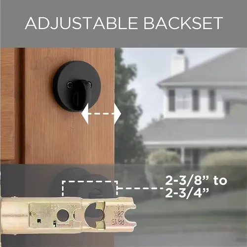 Kwikset Pismo SmartKey Combo Pack - Keyed Entry Knob & Deadbolt In Matte Black