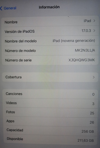 iPad 9na Generación 256gb