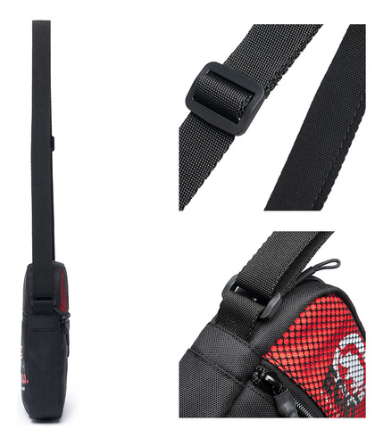 Bolsa Transversal Casual Lateral Tira Colo Shoulder Bag Cor Preto Desenho Do Tecido Lisa