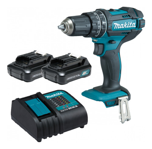 Rotomartillo 1/2 PuLG 18v Vvr Dhp482sye Makita Color Azul