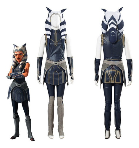 2024 Star Wars Ahsoka Tano Conjunto De Cosplay Mujer De Halloween