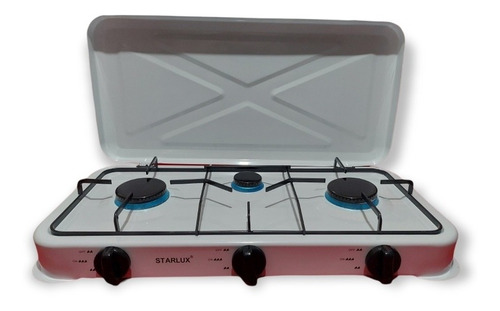 Cocina Cocinilla A Gas Encimera 3 Platos Con Tapa Camping