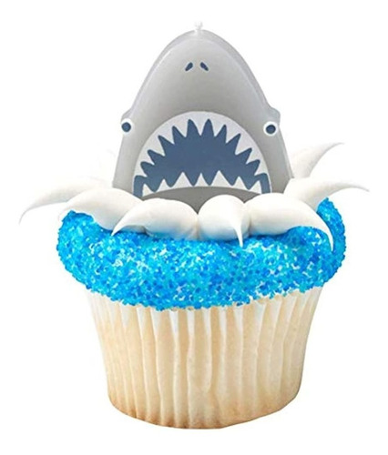 Vela De Pastel De Cumpleaños Con Forma De Tiburón Decopac