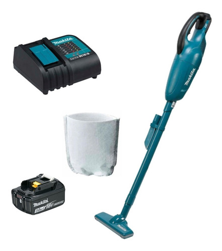 Aspirador De Pó Makita Dcl180 Com Carreg + Bat E Filtro