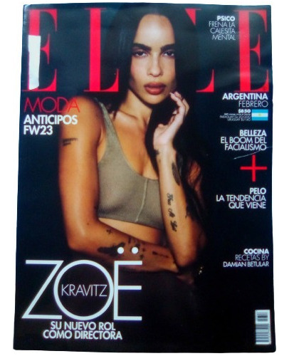 Revista Elle Febrero 2023 Kravitz Zoe  