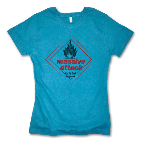Playera Massive Attack Blue Lines Retro Style Para Mujer