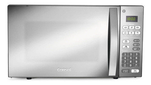 Micro-ondas CM020BF 20 Litros Espelhado com Função Descongelar Cor Cinza e Inox Consul 127V