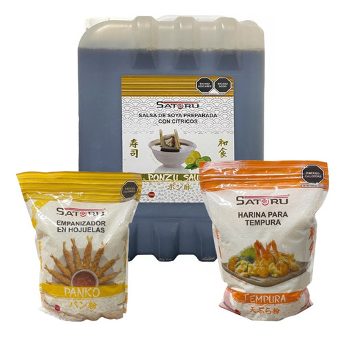 Paquete Soya Jalapeño 5 Litros Panko 750g Tempura 1kg