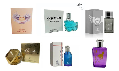 Perfumes Por Mayor De Mujer Y Hombre, 6 Unidades, 100ml