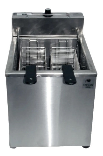 Fritadeira Elétrica De Mesa Água E Óleo 26l 3000w 110v Cor Inox