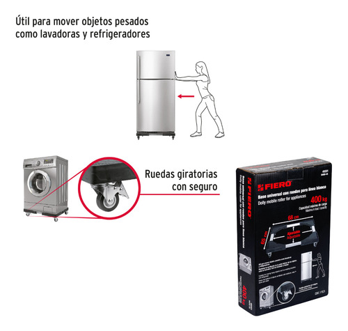 Base Con Ruedas Ajustable Para Lavadora Y Refrigerador