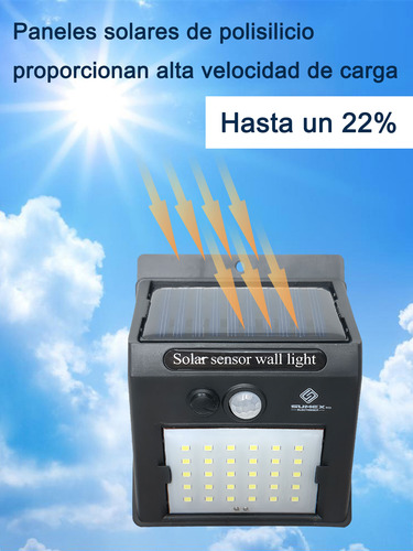 Lámpara De Luz Solar Impermeable Exterior De Pared Led 4pzs