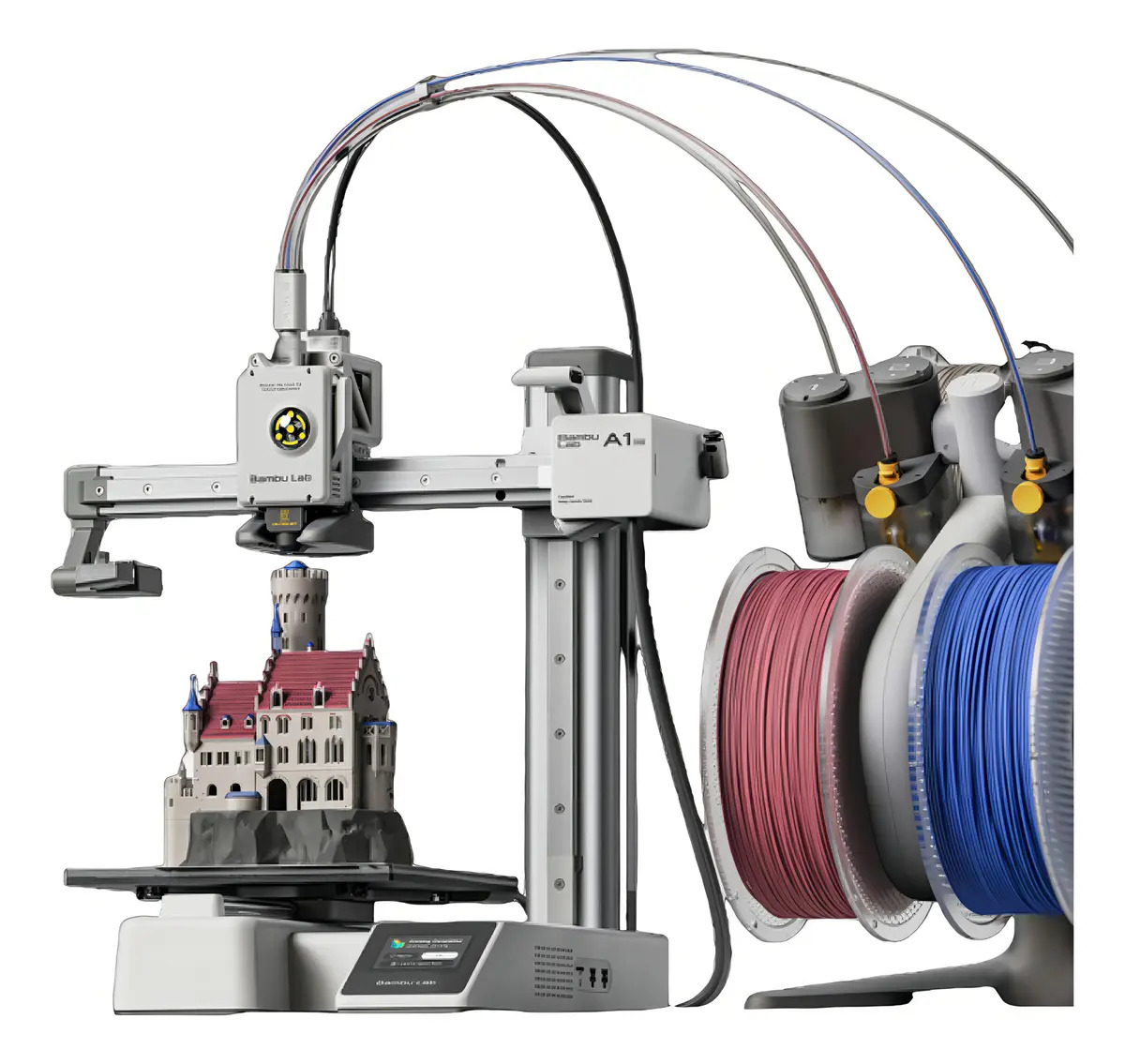 Impressora 3d Bambu Lab A1 mini combo c AMS lite 4 cores
