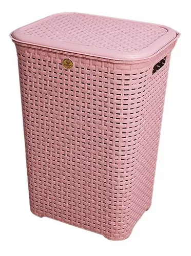 Bolsa de almacenamiento de ropa sucia reutilizable para ropa sucia, cesta  organizadora de colchas, cesta para artículos diversos para baño, color rosa