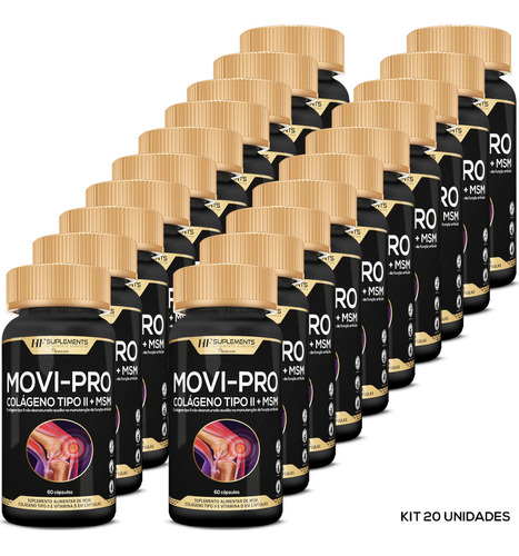 20x Movi Pro Colageno Tipo 2 + Msm 60 Caps Atacado