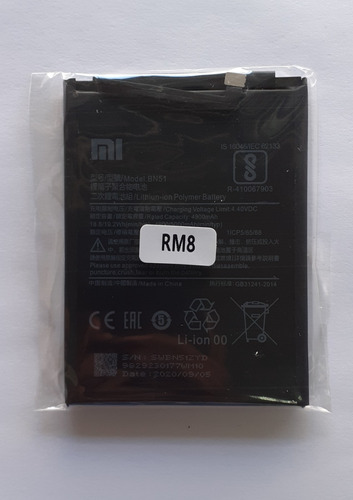 Bateria Pila Xiaomi Redmi 8 / 8a Bn51 4900mah + Instalacion.