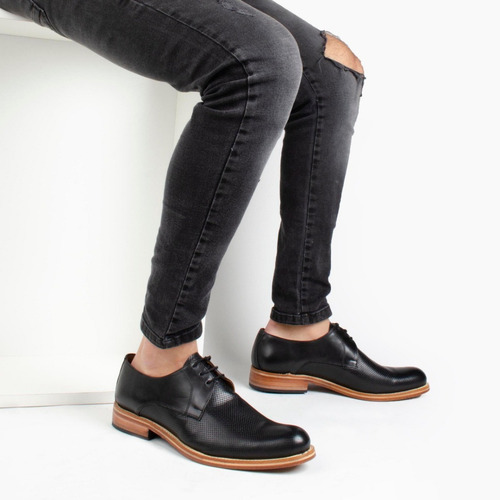 Zapatos De Hombre De Vestir De Cuero Picado Gon - Ferraro -