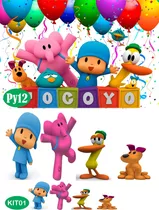 Desenho Pocoyo - 10 Displays de Festa 30cm Totens