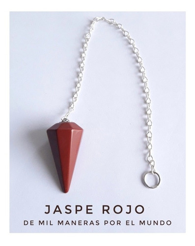 Pendulo Jaspe Rojo. Piedra Natural Energética,