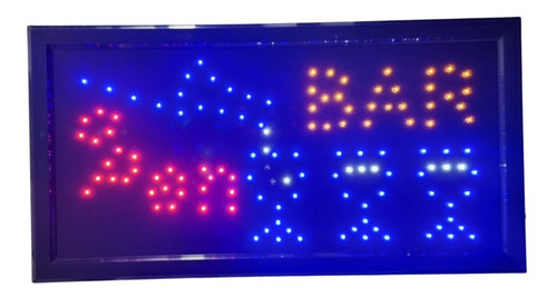Letrero Led Open Bar Display Anuncio Luminoso Con Movimiento