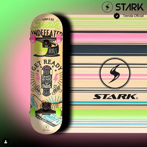 Imagen 5 de 10 de Skate Profesional Stark Maple Canadiense Truck Aluminio New
