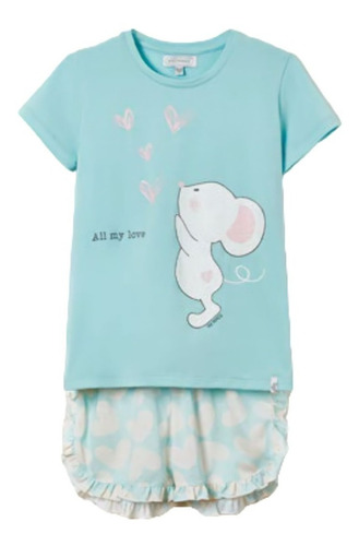 Pijama Nena M/corta Short With Love Mini Promesse Mp20027v22