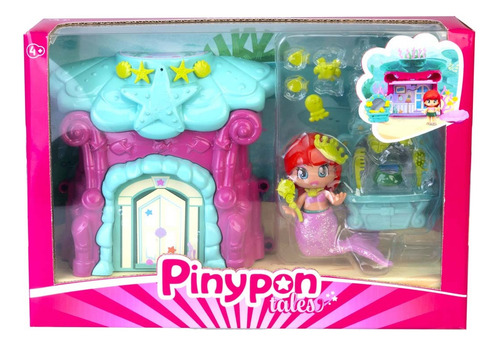 Muñeca Pinypon Set Casa De Sirena Figura 7cm
