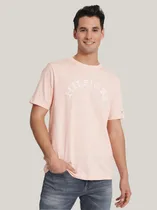Comprar Polera Logo Arqueado Regular Fit Rosado Tommy Hilfiger