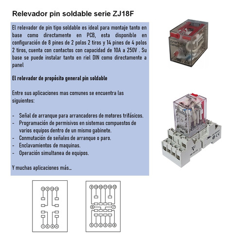 Base Para Relevador 14 Pines Sold 10a/300vac Conf C8
