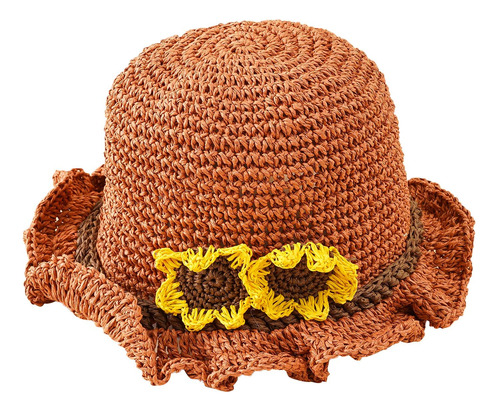 Sombrero De Pescador Tejido De Verano Con Flores Para Exteri