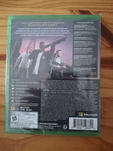 Grand Theft Auto 5 Gta V Xbox Series X Juego Físico Sellado