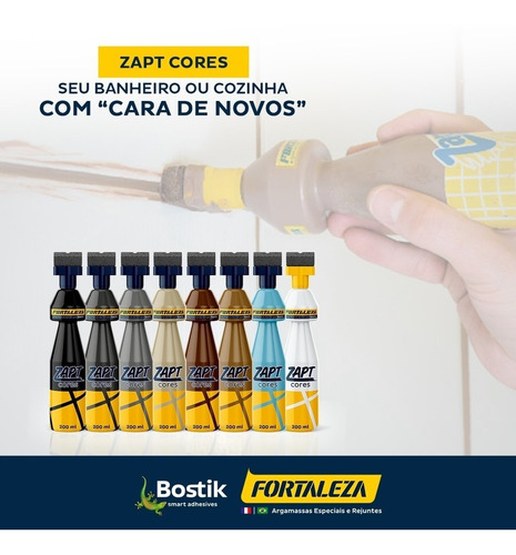 3 X Zapt Tinta Para Rejunte 200ml - Cor Bege- Fortaleza